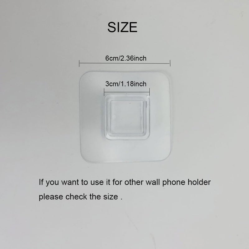 OOLYCIO 6pcs Wall Mount Plastic Adhesive Mounting Stickers for B35/B39/B86 Shower Phone Holder Wall Phone Mount - Image 4